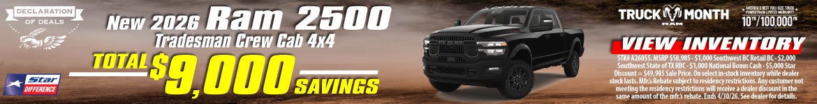 APR26 2500 TRADESMAN